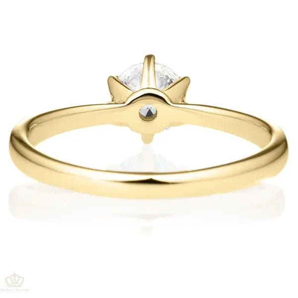 Six Prong Round Brilliant Engagement Ring [Setting Only] - EC010 - Roselle Jewelry