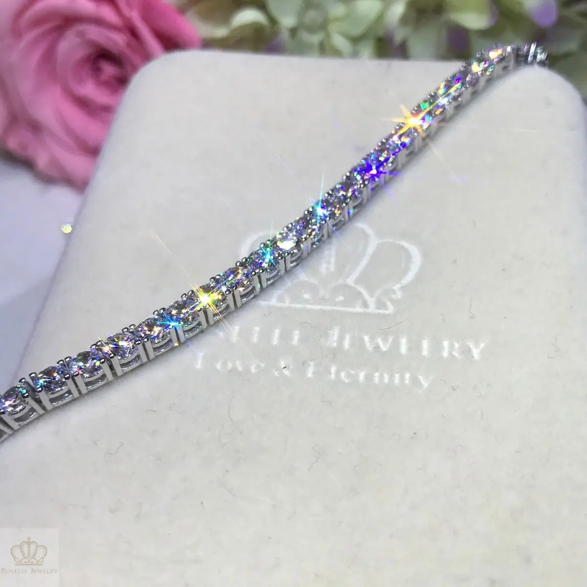 Round Brilliant Cut Tennis Bracelet - B25 - Roselle Jewelry