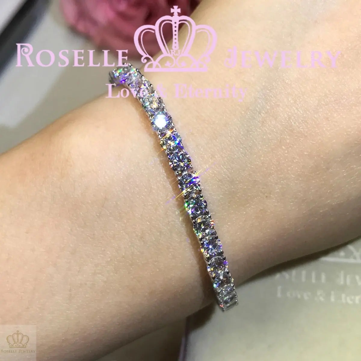 Round Brilliant Cut Tennis Bracelet - B25 - Roselle Jewelry