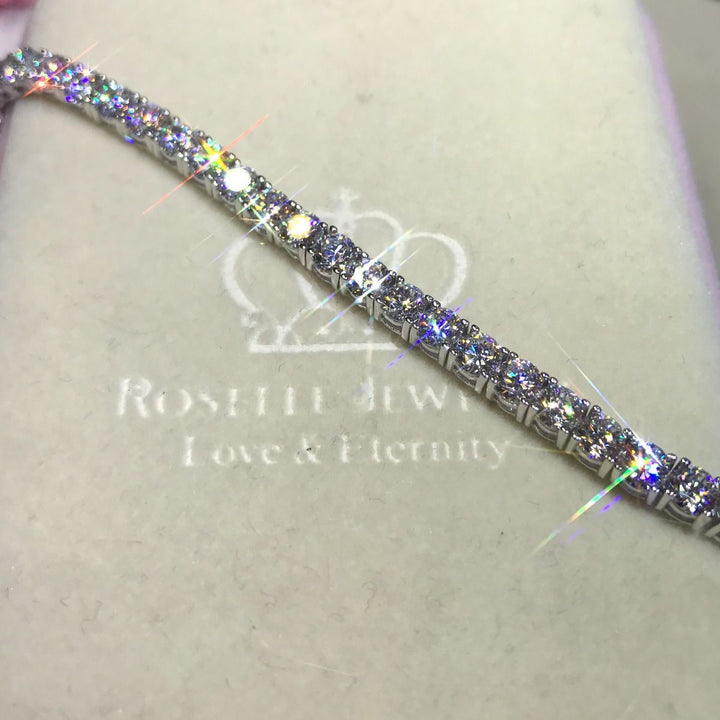 Round Brilliant Cut Tennis Bracelet - B25 - Roselle Jewelry