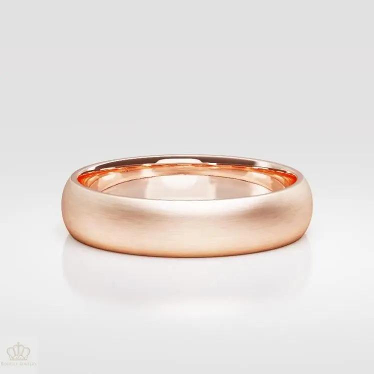 5mm Men's Matte Comfort Fit Wedding Ring - NM34 - Roselle Jewelry