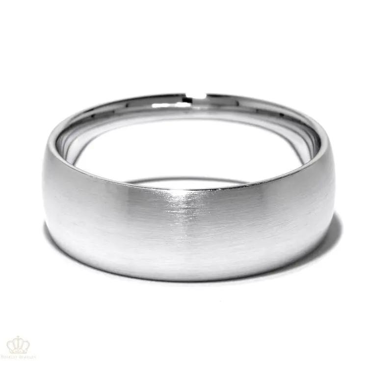 7mm Men's Matte Comfort Fit Wedding Ring - NM37 - Roselle Jewelry
