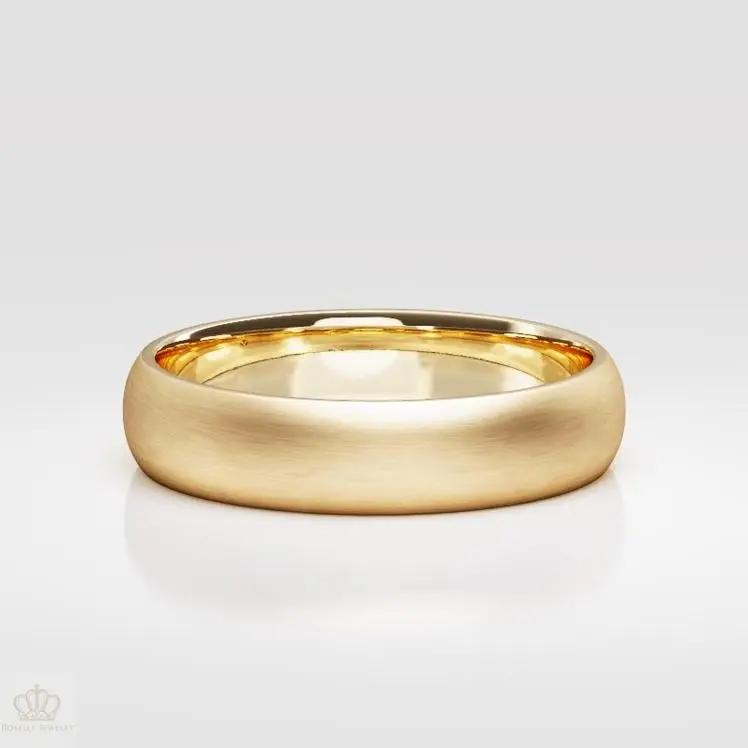 5mm Men's Matte Comfort Fit Wedding Ring - NM34 - Roselle Jewelry