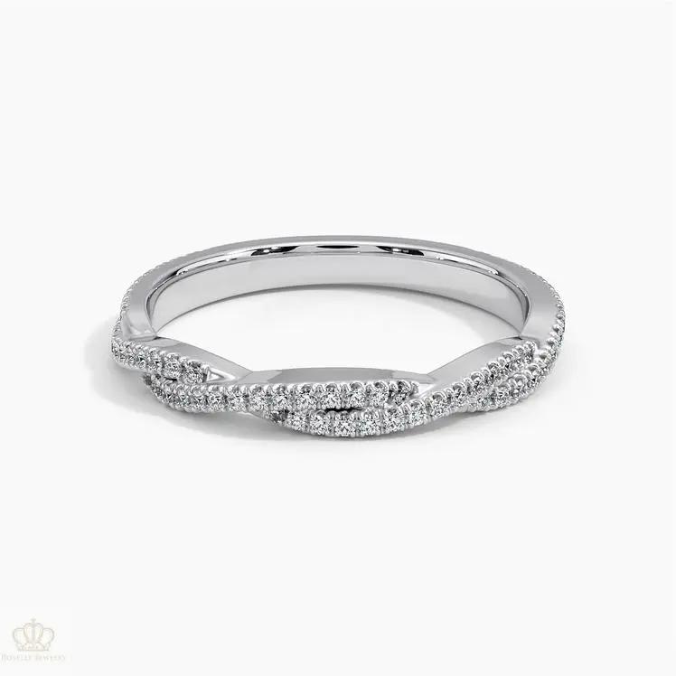 0.26CTW Petite Luxe Twisted Vine Diamond Wedding Band Ring - LR31 - Roselle Jewelry