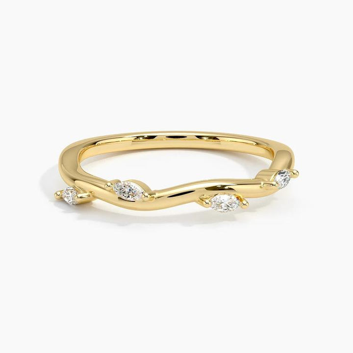 0.13CTW Winding Willow Diamond Wedding Band Ring - LR34 - Roselle Jewelry