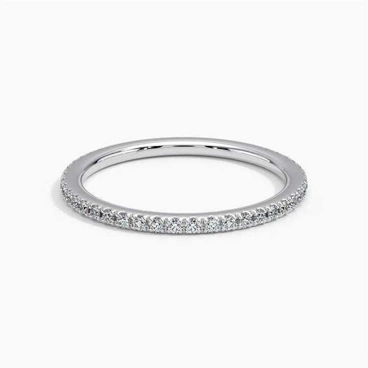 0.25ctw Luxe Ballad Pave Half Eternity Diamond Wedding Band Ring - LR24 - Roselle Jewelry