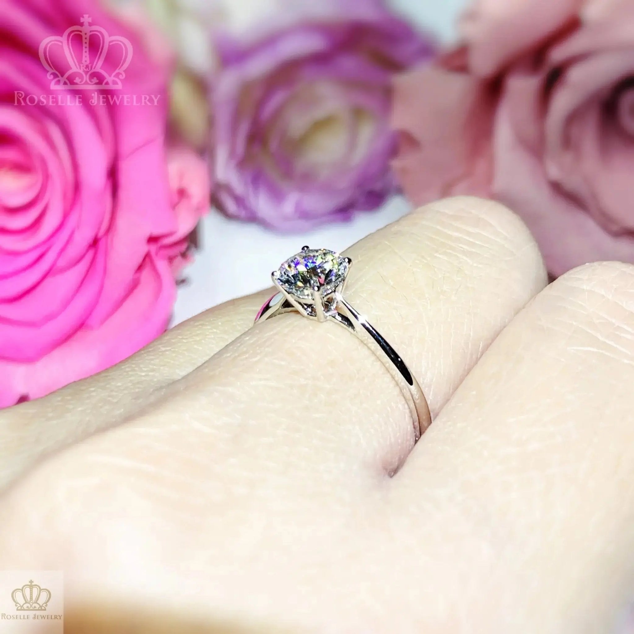 0.70CT Four Prong Lab Grown Solitaire Diamond Ring - LGR009 - Roselle Jewelry