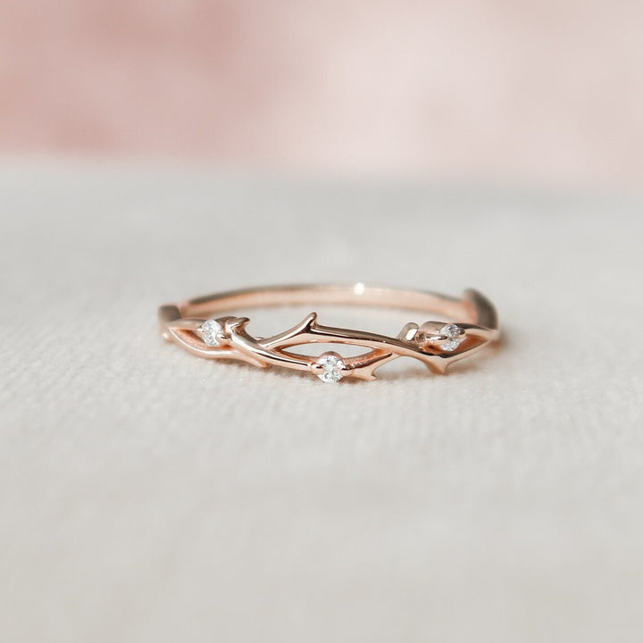 Twig Braided Diamond Fashion Ring - LR18 - Roselle Jewelry