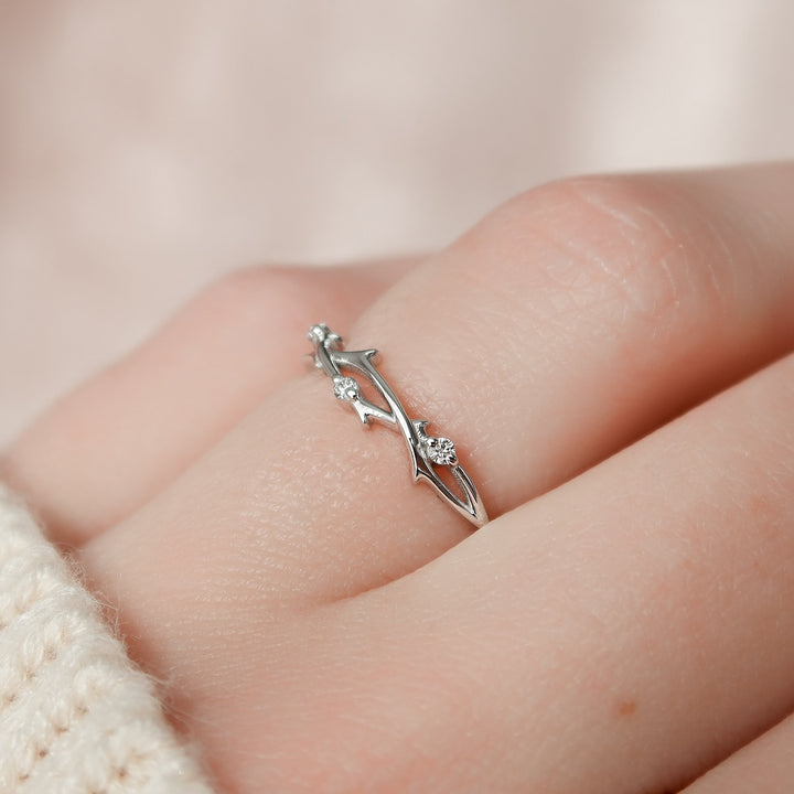 Twig Braided Diamond Fashion Ring - LR18 - Roselle Jewelry