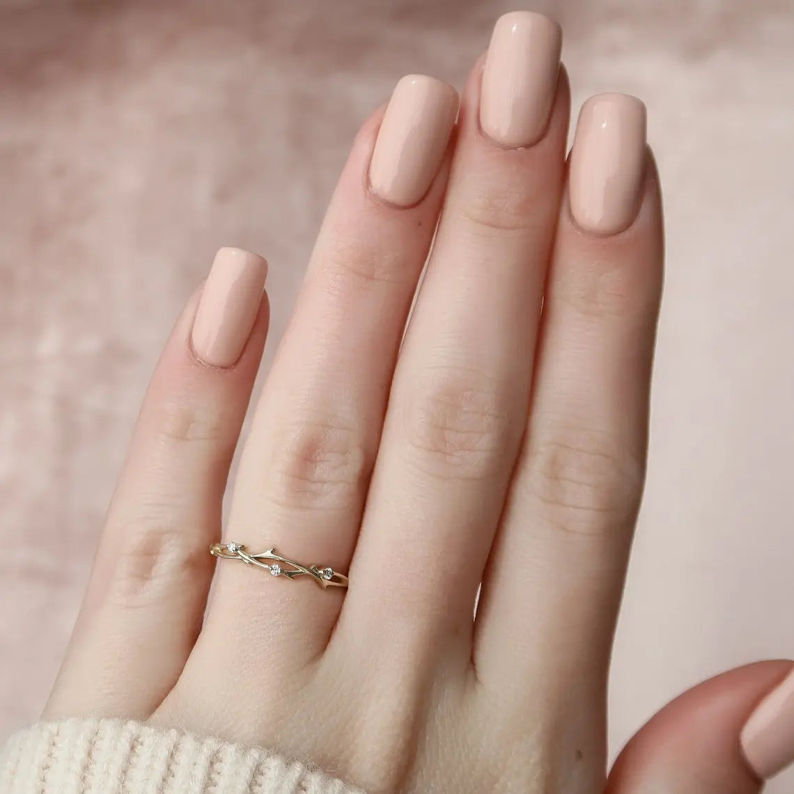 Twig Braided Diamond Fashion Ring - LR18 - Roselle Jewelry