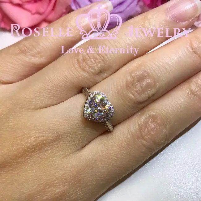 Heart Shape Halo Engagement Ring - TH1 [Clearance ] - Roselle Jewelry