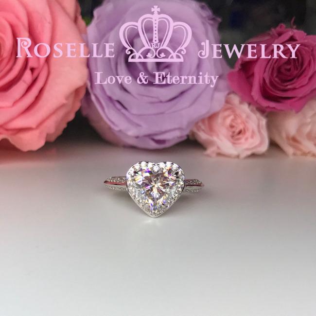 Heart Shape Halo Engagement Ring - TH1 [Clearance ] - Roselle Jewelry