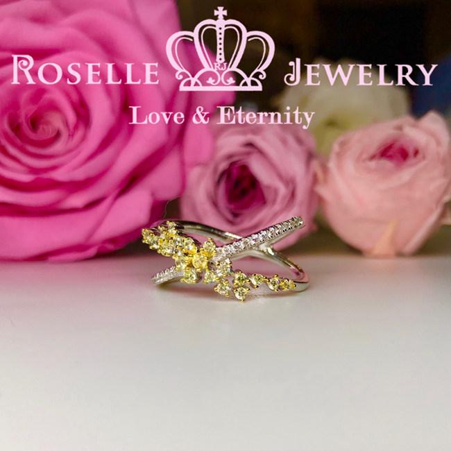 Twist Fancy Yellow Wedding Ring - BA28 - Roselle Jewelry