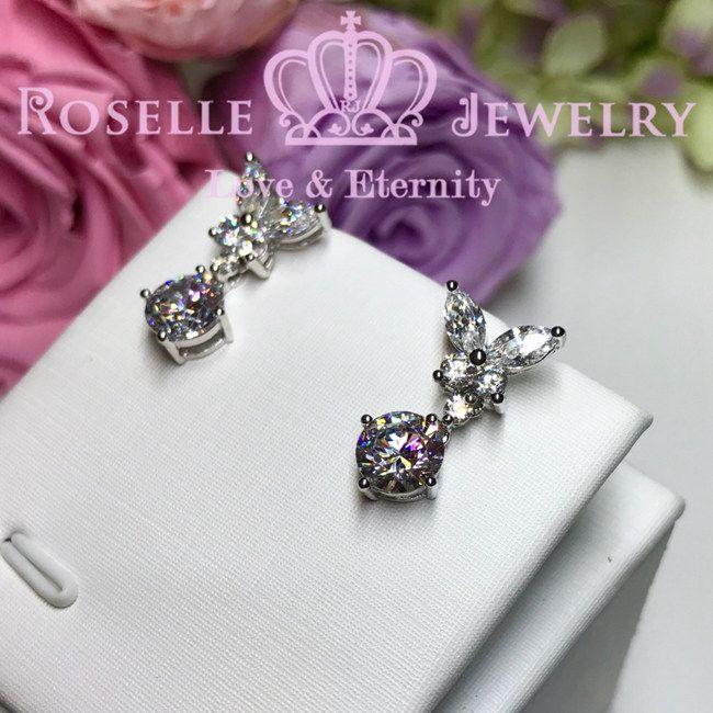 Marquise Cut Butterfly Drop Earrings - EM3 - Roselle Jewelry