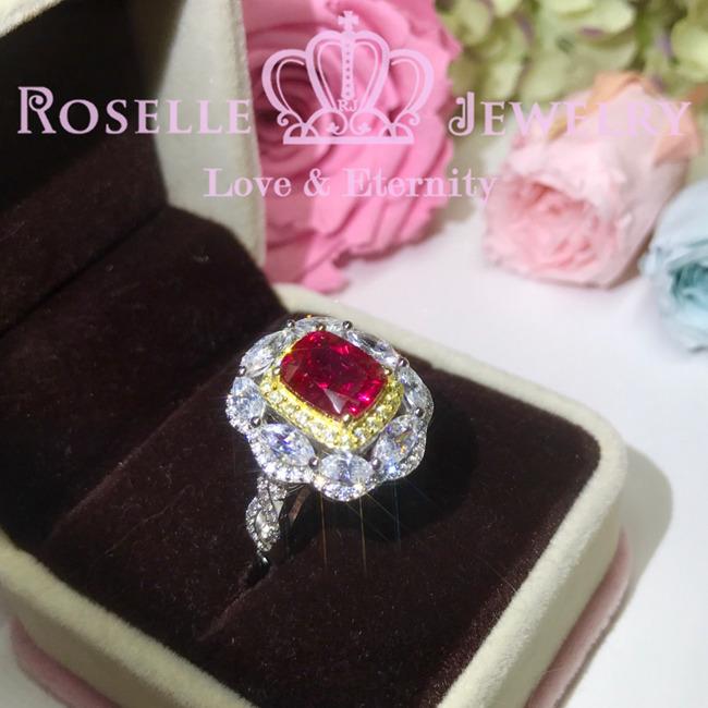 All In One Lab Grown Ruby Fashion Ring - MR2 - Roselle Jewelry