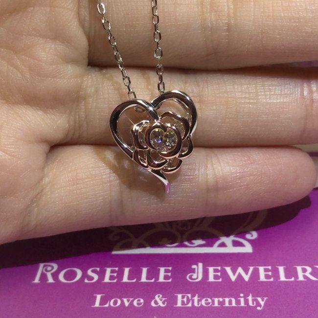 Heart Shape Dacing Stone Pendants - CD2 - Roselle Jewelry