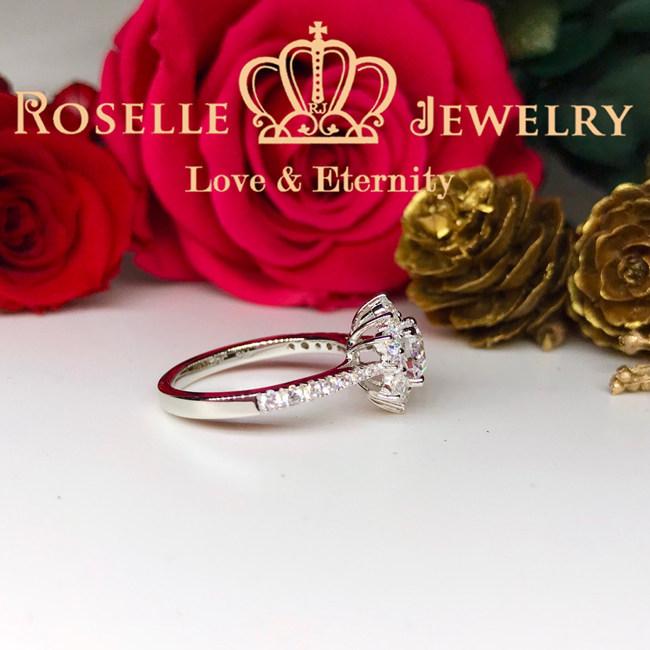 Snowflake Halo Engagement Ring - SR1 - Roselle Jewelry