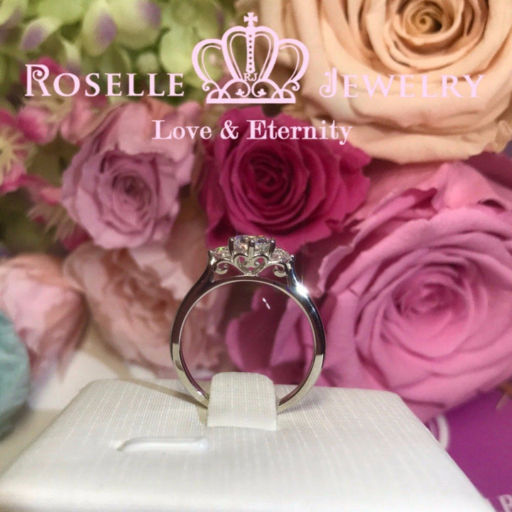 Vintage Three Stone Engagement Rings - V16 - Roselle Jewelry