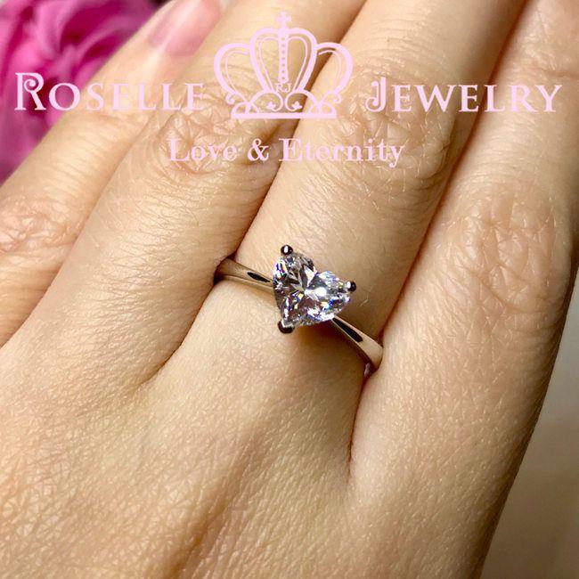 Happy Heart Solitaire Engagement Ring - NH2 - Roselle Jewelry