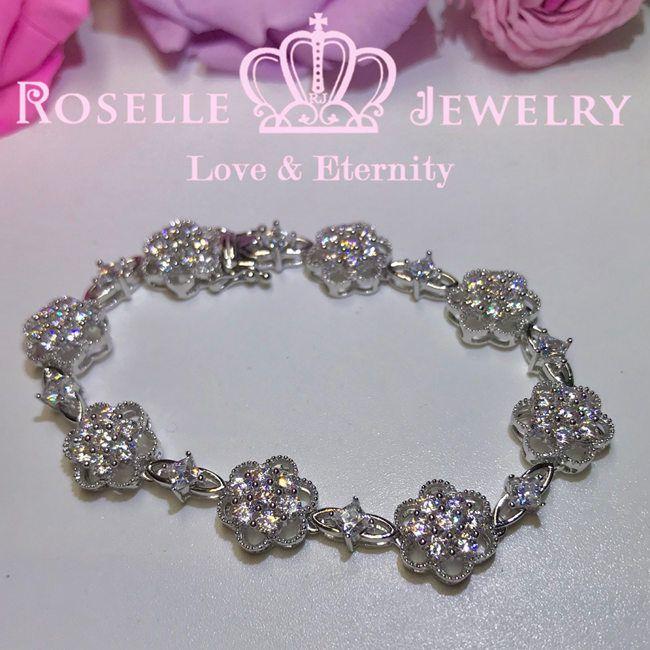 Floral Tennis Bracelet - BF1 - Roselle Jewelry