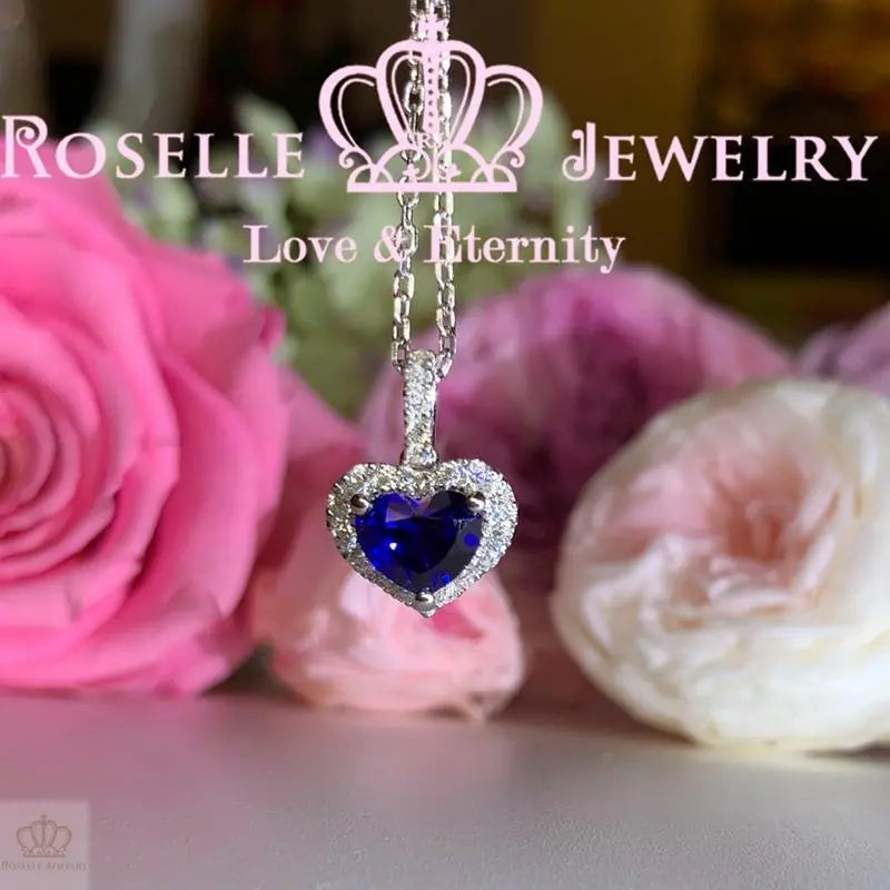 Halo Happy Heart Shape Drop Pendants - HC4 - Roselle Jewelry
