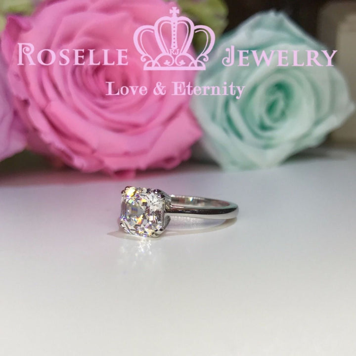 Asscher Cut Solitaire Engagement Ring - NA1 - Roselle Jewelry