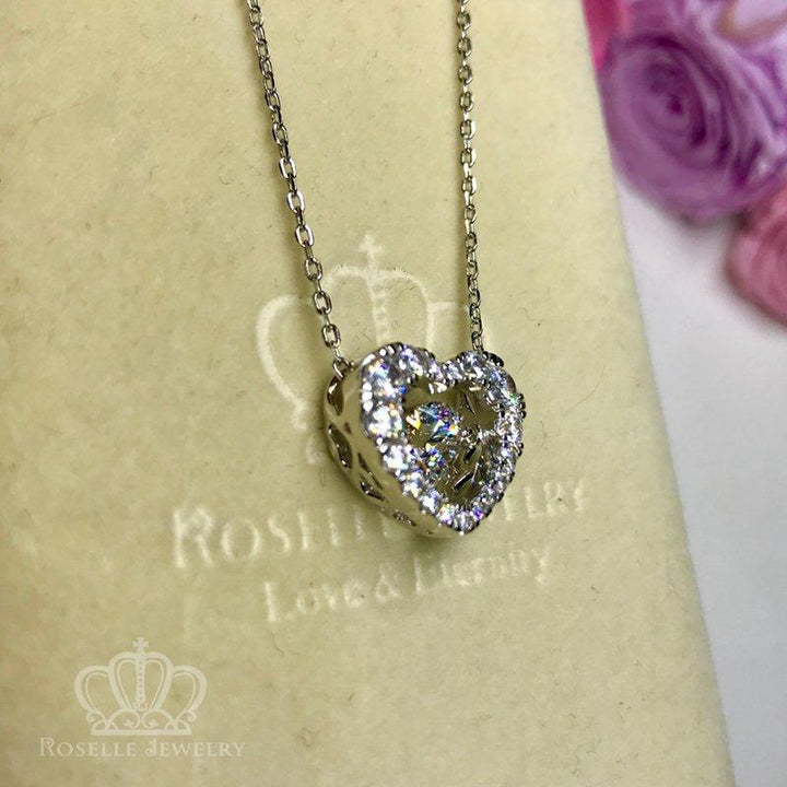 Heart Shpe Dancing Stone Pendants - CD8 - Roselle Jewelry