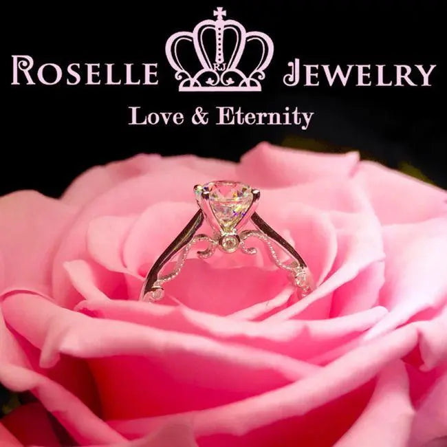 Vintage Four Prong Solitaire Engagement Ring - V26 - Roselle Jewelry