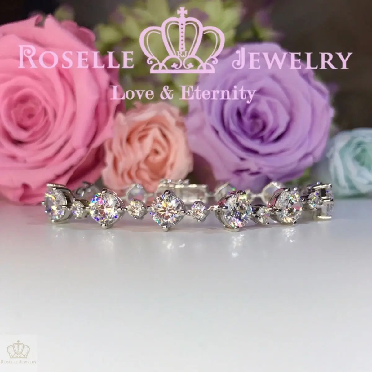 Brilliant Round Cut Bracelet - B100 - Roselle Jewelry