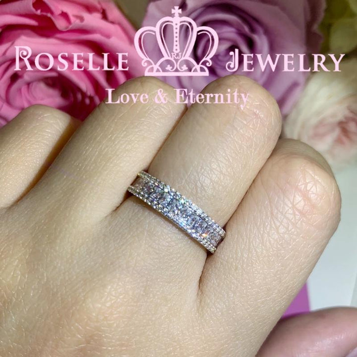 Princess Cut Eternity Wedding Ring - RT3 - Roselle Jewelry