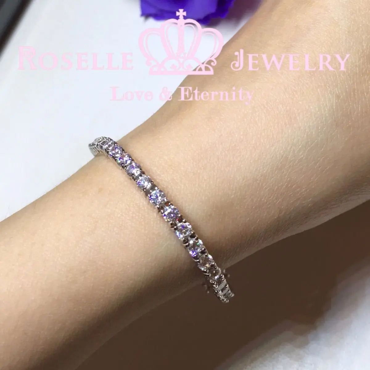 0.10CT Round Brilliant Cut Tennis Bracelet - B10 - Roselle Jewelry