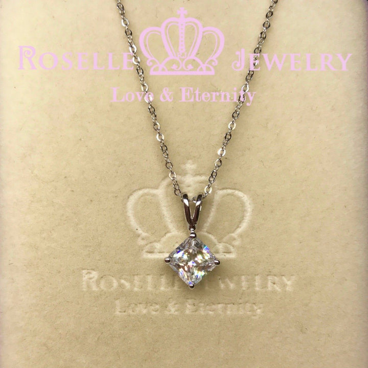 Princess Cut Solitaire Pendants - SC2 - Roselle Jewelry