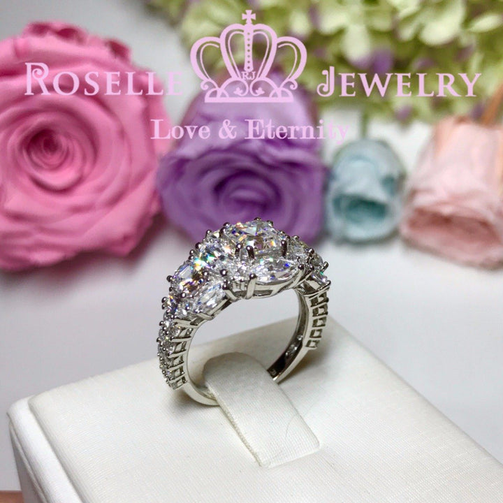 Asscher Fashion Engagement Ring - VA2 - Roselle Jewelry
