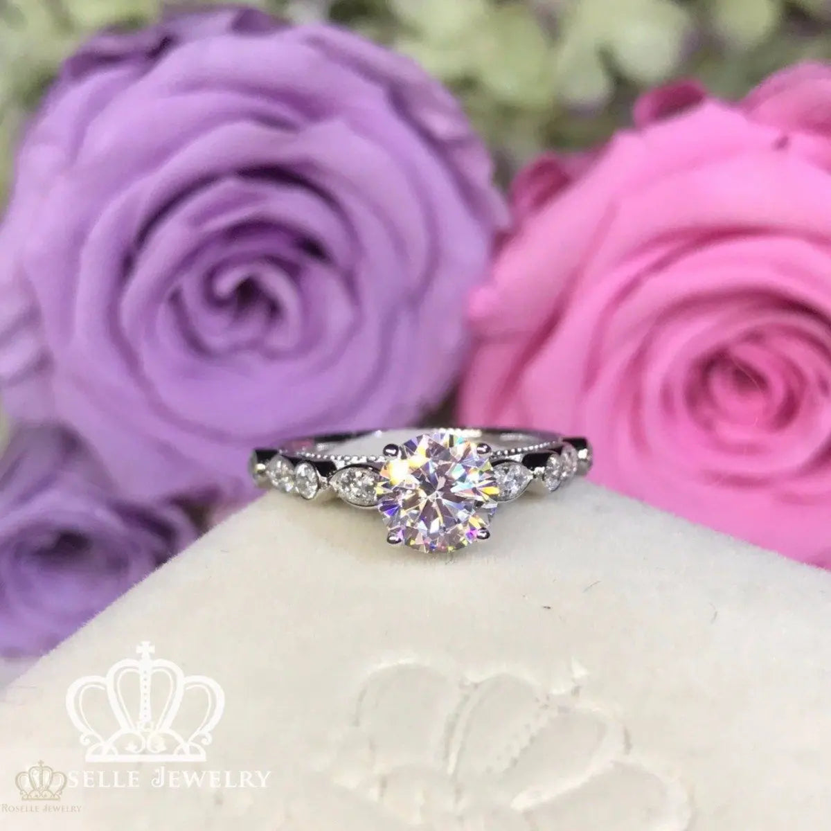 Vintage Engagement Ring - V17 - Roselle Jewelry