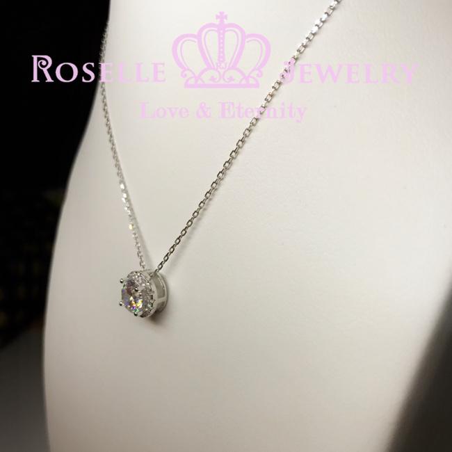 Halo Heart Shape Drop Pendants - HC2 - Roselle Jewelry