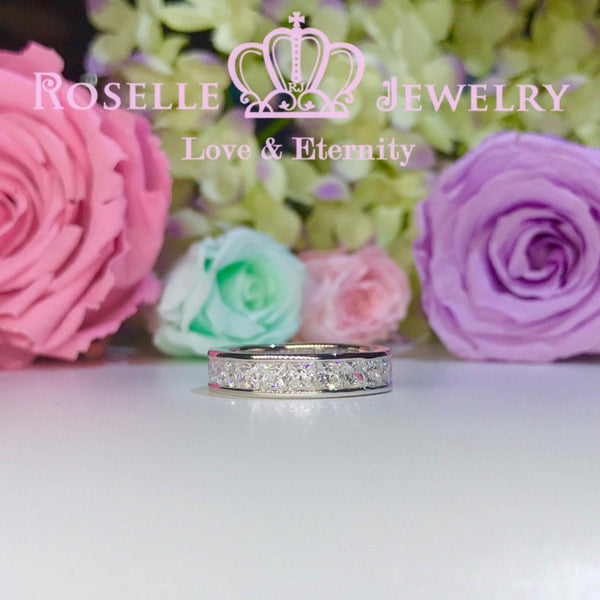 Princess Cut Eternity Fashion Ring - BA23 - Roselle Jewelry