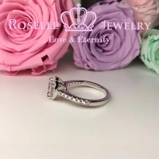 Heart Shape Halo Engagement Ring - VH2 - Roselle Jewelry