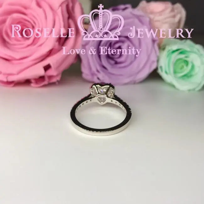 Heart Shape Halo Engagement Ring - VH2 - Roselle Jewelry