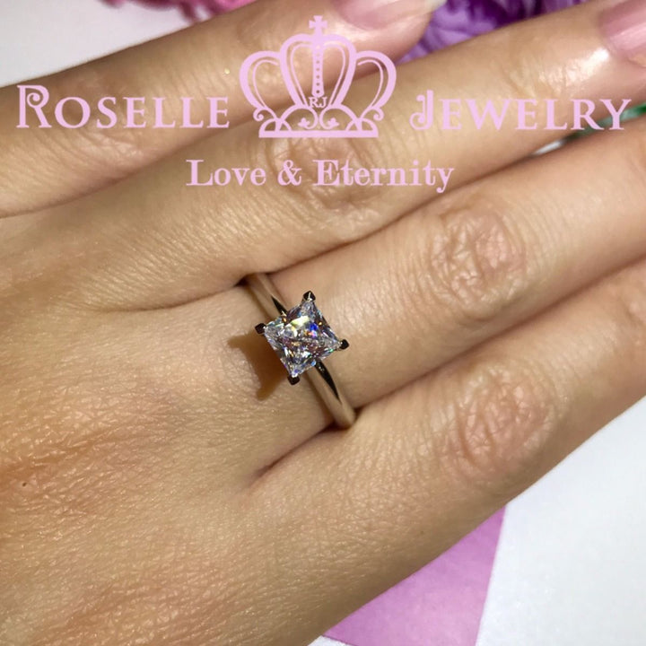 Princess Cut Solitaire Engagement Ring - NS2 - Roselle Jewelry