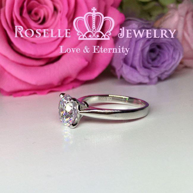 Four Prong Diamond Engagement Ring [Setting Only] - KNT9 - Roselle Jewelry