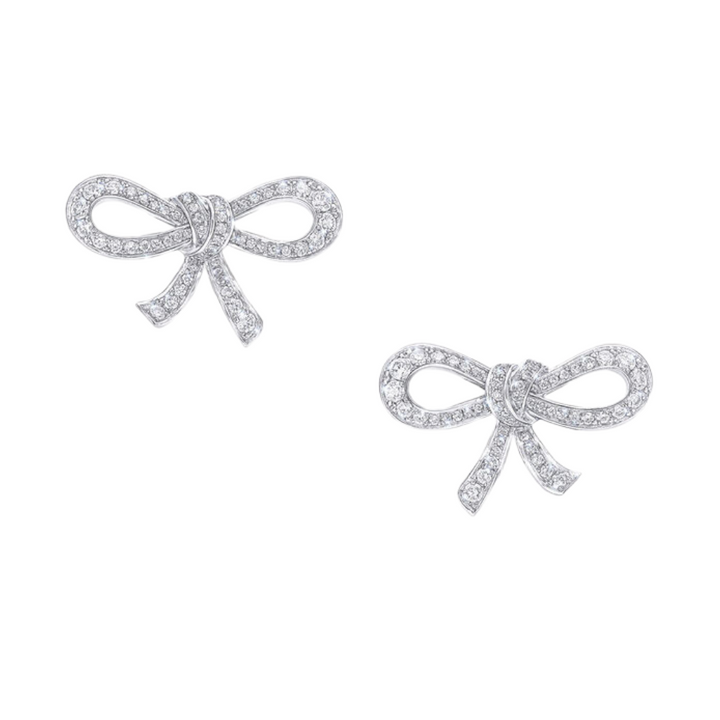 Bow Mini Diamond Stud Earring [pre order] - SE002 - Roselle Jewelry