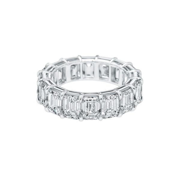 Eternity Emerald Cut Diamond Wedding Band Ring - WR012