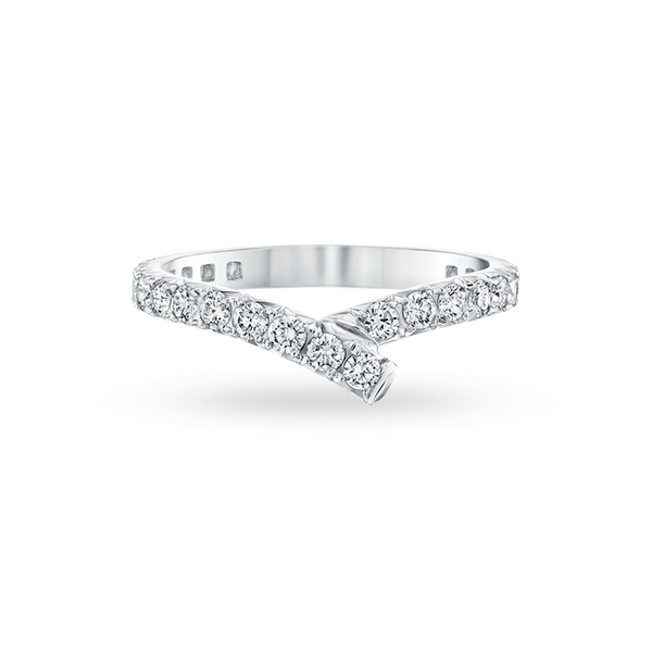 Eternity Ribbon Diamond Wedding Band Ring - WR007 - Roselle Jewelry